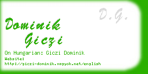 dominik giczi business card